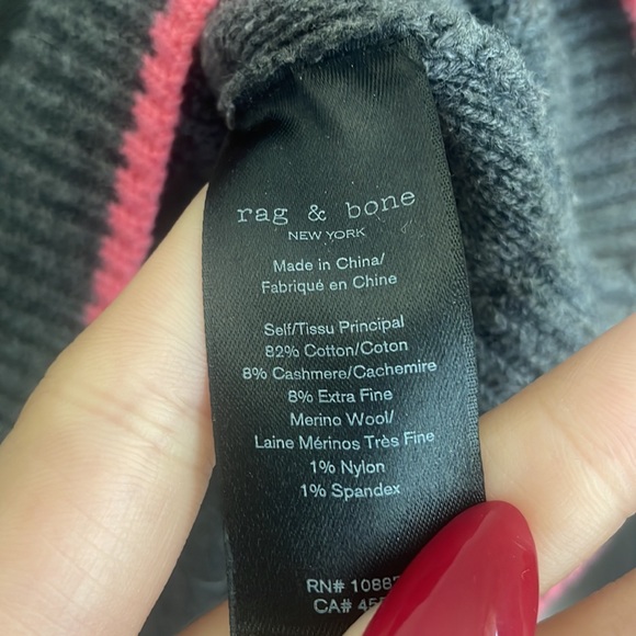 RAG & BONE Tom Knit Cashmere Blend Sweater - Picture 8 of 8